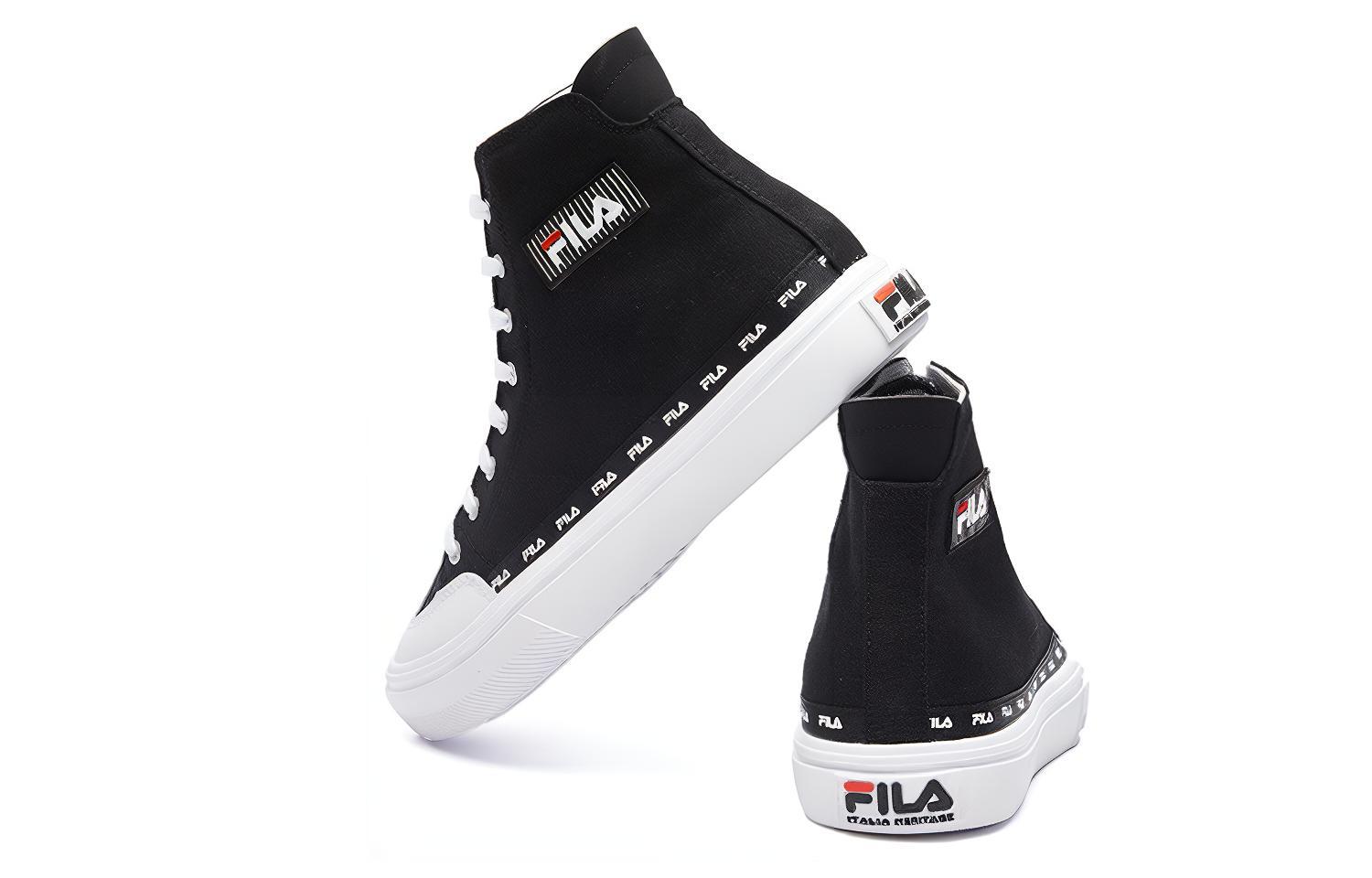 Lookbook (W) FILA Strada Alta de Lona 'Negro Blanco' F12W034412FBW