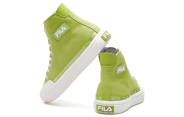 Lookbook Fila 斐樂 Strada 串標 高幫帆布鞋 女款 綠白