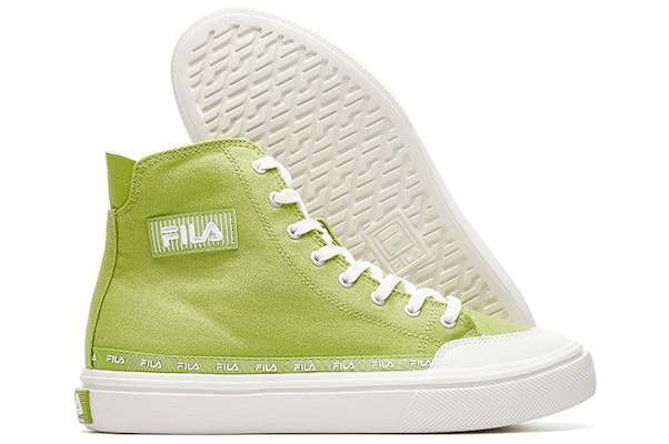 Fila 斐樂 Strada 串標 高幫帆布鞋 女款 綠白 Shop Fila 斐樂 Strada 串標 高幫帆布鞋 女款 綠白