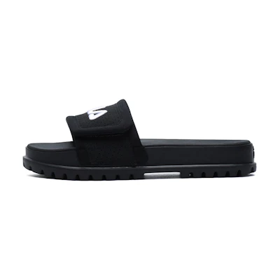 (W) FILA Stylish Cozy Flat Heel Sports Slippers Black