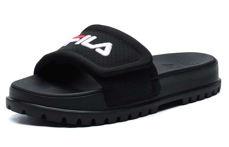 (W) FILA Stylish Cozy Flat Heel Sports Slippers Black 圖 3