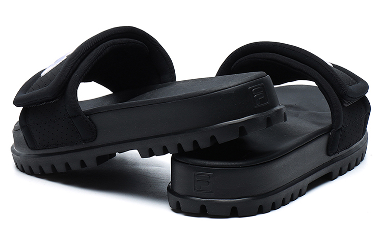 (W) FILA Stylish Cozy Flat Heel Sports Slippers Black 圖 5