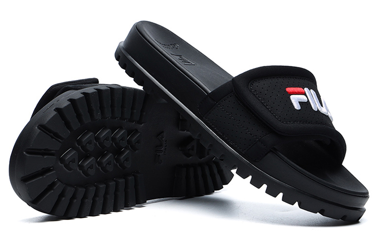 (W) FILA Stylish Cozy Flat Heel Sports Slippers Black 圖 6