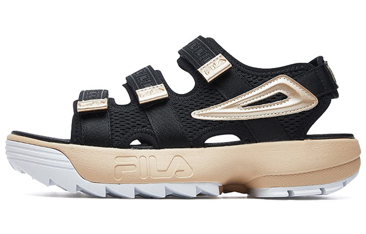 (W) FILA Subverter Sports Sandal Black/Gold