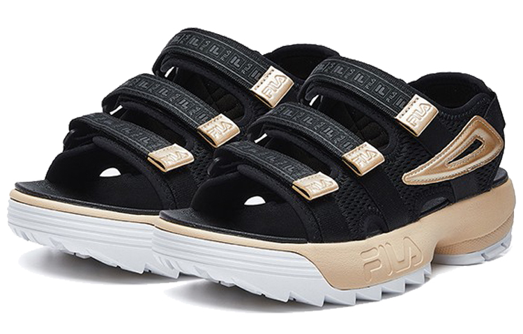 (W) FILA Subverter Sports Sandal Black/Gold 圖 2
