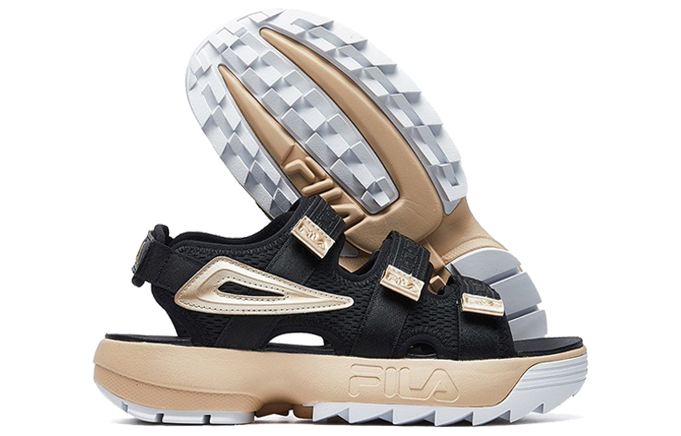 (W) FILA Subverter Sports Sandal Black/Gold 圖 4