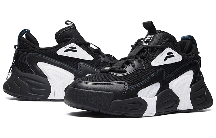 Lookbook (Women) FILA SWARM low swirl sneakers 'Black And White' F12W034124FBW