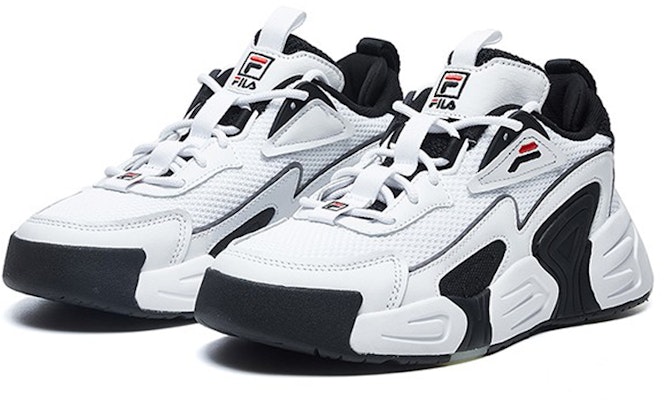 (W) FILA SWARM Low Swirl Sneakers 'Putih Hitam' F12W021213FWB Order (W) FILA SWARM Low Swirl Sneakers 'Putih Hitam' F12W021213FWB