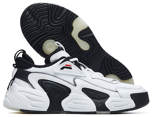 (W) FILA SWARM Low Swirl Sneakers 'Putih Hitam' F12W021213FWB Shop (W) FILA SWARM Low Swirl Sneakers 'Putih Hitam' F12W021213FWB