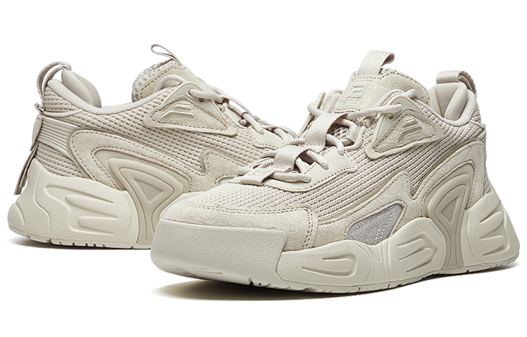 Lookbook FILA斐樂 Swarm旋渦 低筒 籃球鞋 女款 燕麥色