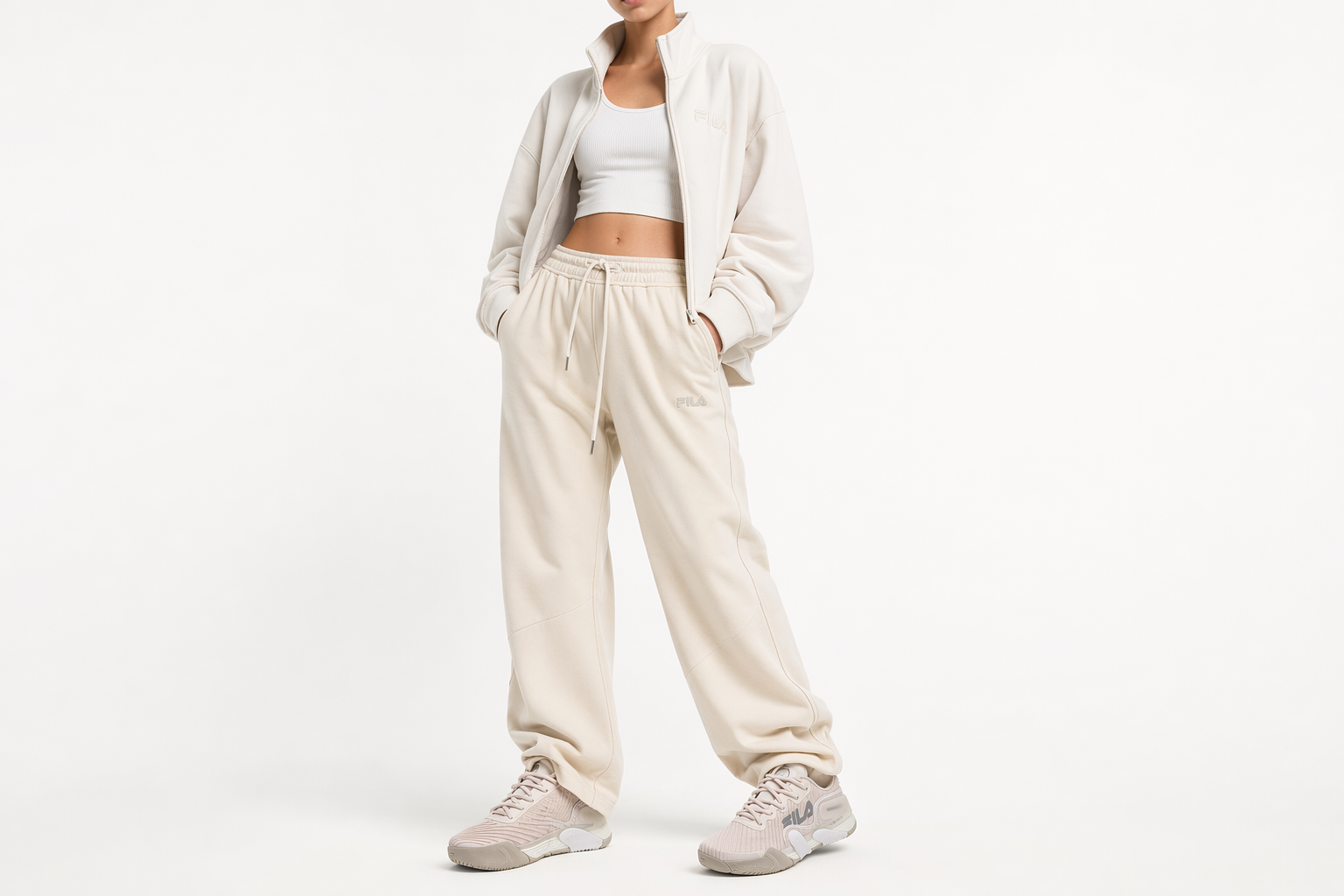 Order Fila 斐樂 Athletics 低幫網球鞋 女款 羊皮紙粉