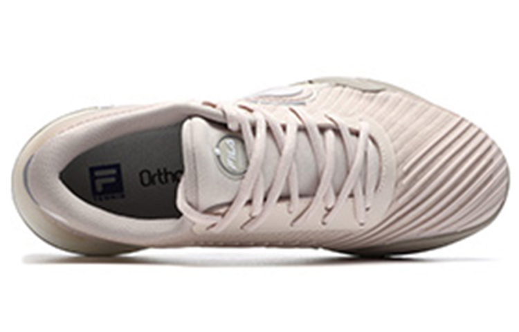 Shop Fila 斐樂 Athletics 低幫網球鞋 女款 羊皮紙粉