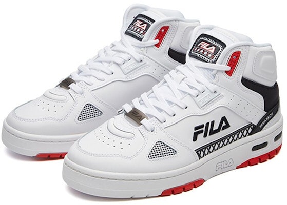 (W) FILA Teratach High-Top Putih/Merah/Hitam F12W111211FWN Lookbook (W) FILA Teratach High-Top Putih/Merah/Hitam F12W111211FWN