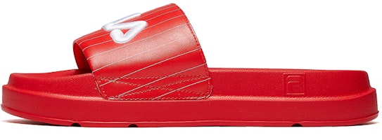 (Women) FILA Thick Sole Beach Large Red Slippers F12W024610FRD (Women) FILA Thick Sole Beach Large Red Slippers F12W024610FRD