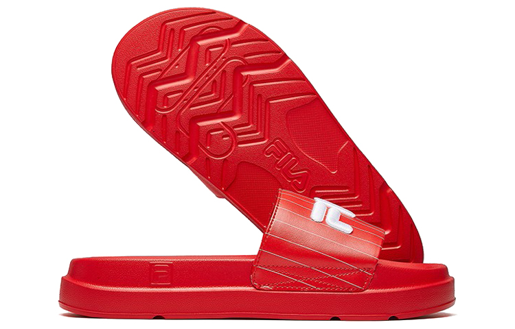 Shop (W) Sandales FILA Semelle Épaisse Rouges pour Plage F12W024610FRD