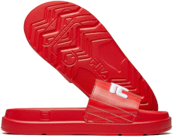 Shop Fila 斐樂 厚底沙灘拖鞋 女款 大紅