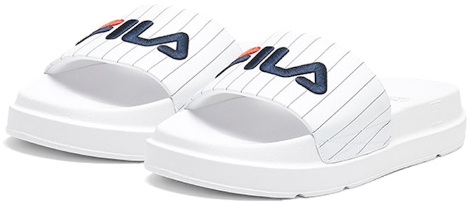 (Women) FILA Thick Sole Beach White Slippers F12W024610FWT Order (Women) FILA Thick Sole Beach White Slippers F12W024610FWT