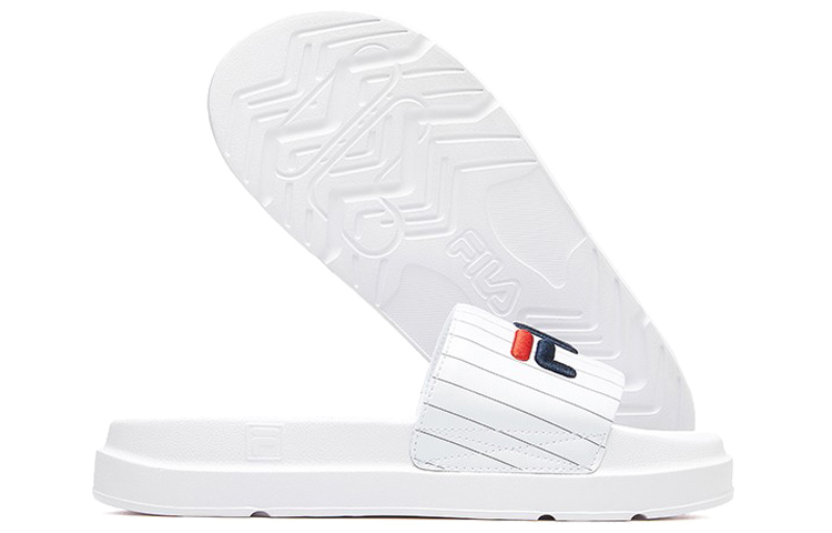Shop (W) FILA Dikke Zool Strand Witte Slippers F12W024610FWT