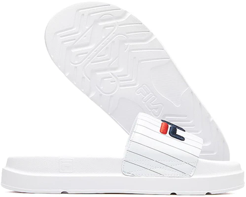 (W) FILA Dikke Zool Strand Witte Slippers F12W024610FWT Shop (W) FILA Dikke Zool Strand Witte Slippers F12W024610FWT
