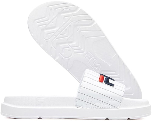 (Women) FILA Thick Sole Beach White Slippers F12W024610FWT Shop (Women) FILA Thick Sole Beach White Slippers F12W024610FWT