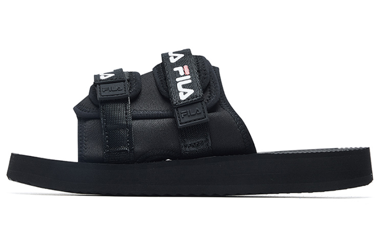 Buy (W) FILA Dikke Zool Klittenband Zwarte Slippers F62W024502FBK