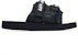 (W) FILA Selipar Hitam Tapak Tebal Velcro F62W024502FBK