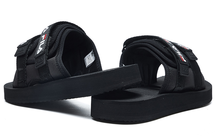 Lookbook (W) FILA Dikke Zool Klittenband Zwarte Slippers F62W024502FBK