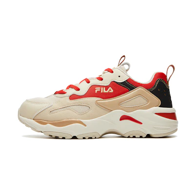 (W) FILA Tracer Running Shoes Beige/Red