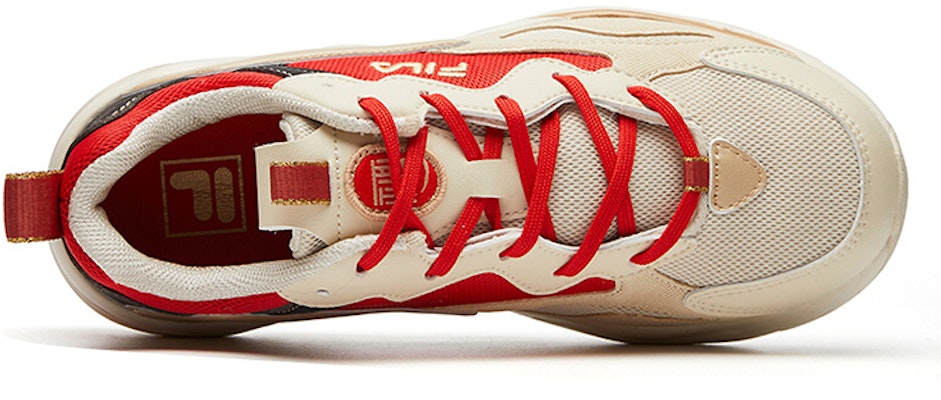 (W) Zapatillas de Running FILA Tracer Beige/Rojo F12W111127FAF Shop (W) Zapatillas de Running FILA Tracer Beige/Rojo F12W111127FAF