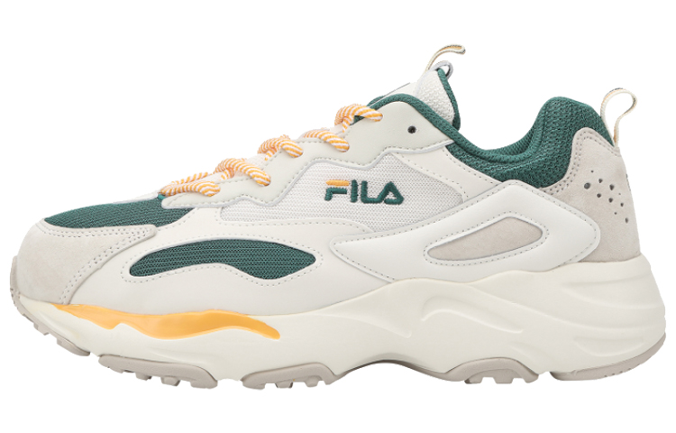 (Women) FILA Tracer Retro Running Shoes Grey/Green/Yellow 1IM00003_143