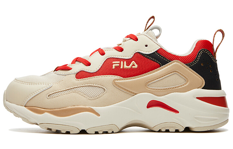 (Women) FILA Tracer Running Shoes Beige/Red F12W111127FAF
