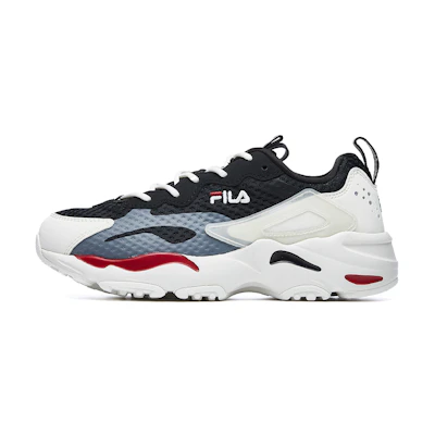 (W) FILA Tracer Running Shoes Black/White/Blue