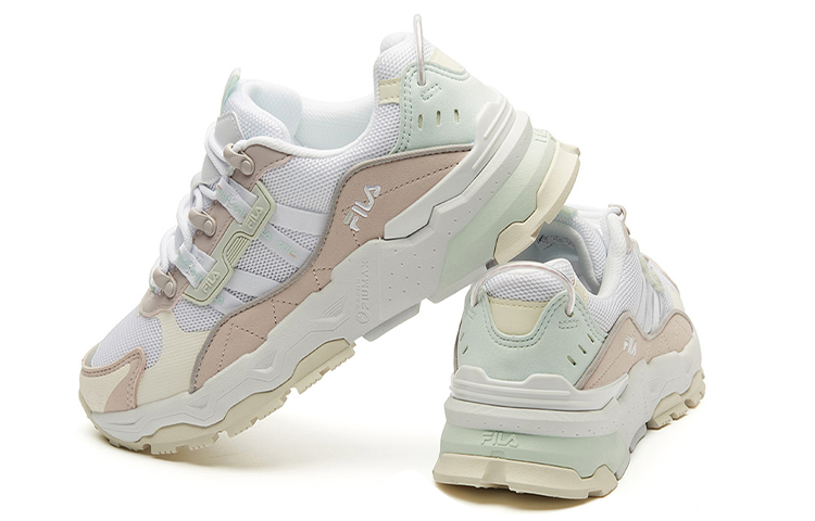Shop (W) FILA TREK Sepatu Sneakers Beige/Putih/Pink F12W134155FWH