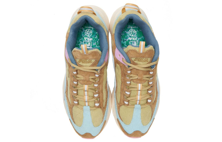 (W) FILA Trigate 24K Retro Japan Edition 'Corduroy Color-Block Blue Pink Beige' 圖 3