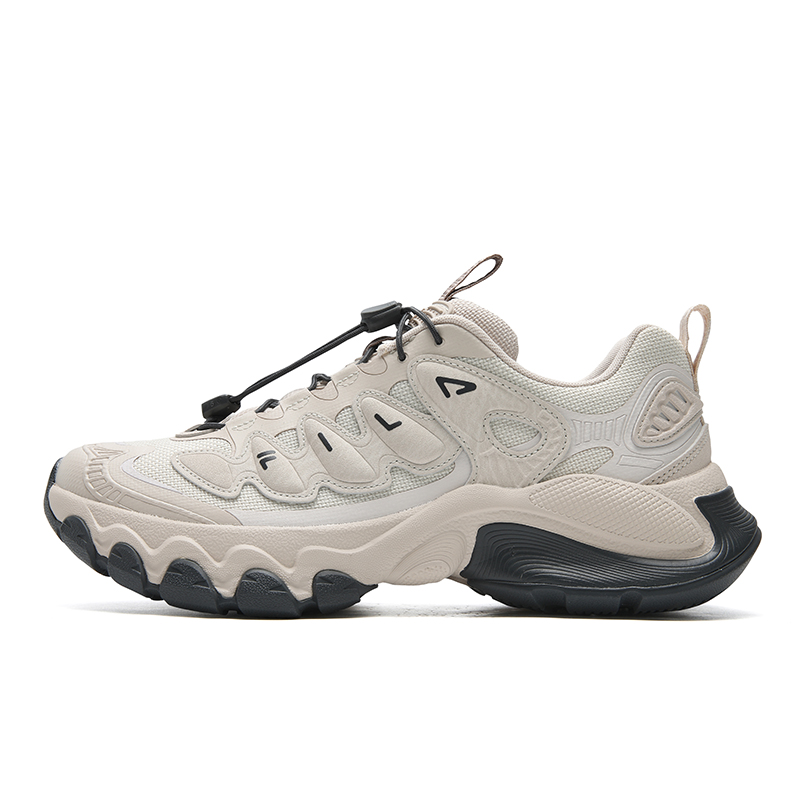 (Women) FILA Truffle Pink Gray Dad Shoes - Retro Casual Comfort Sneaker. F12W611104FPW