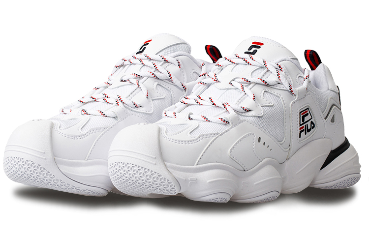 Order (W) FILA Ugly VNTG Baskets de Course Blanches T12W031111FWT