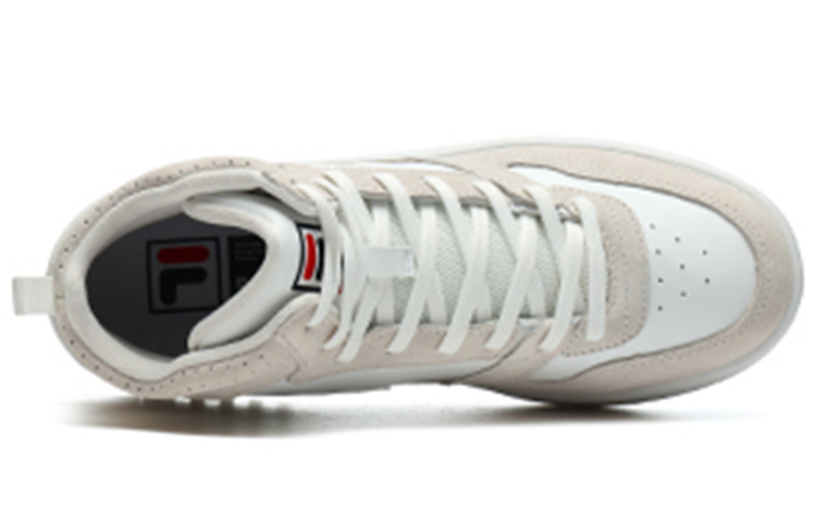 Lookbook FILA斐樂 Ventuno 復古休閒 高筒 板鞋 女款 明亮白粉