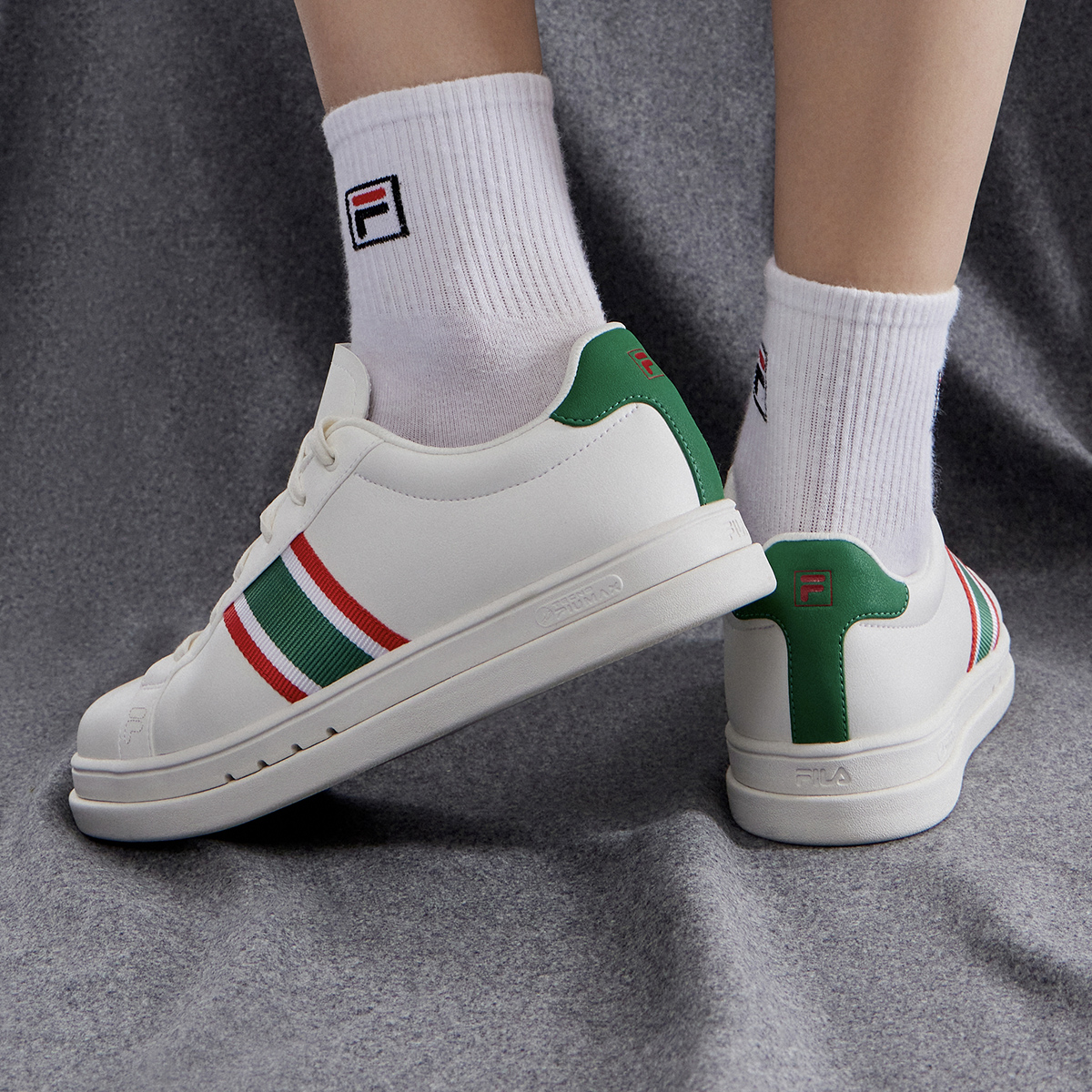 Cheap (W) 휠라 비거 스케이트 슈즈 (화이트/그린/레드) F12W312202FSW