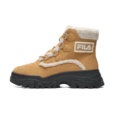 (W) FILA Warm Snow Boots 'Brown White'