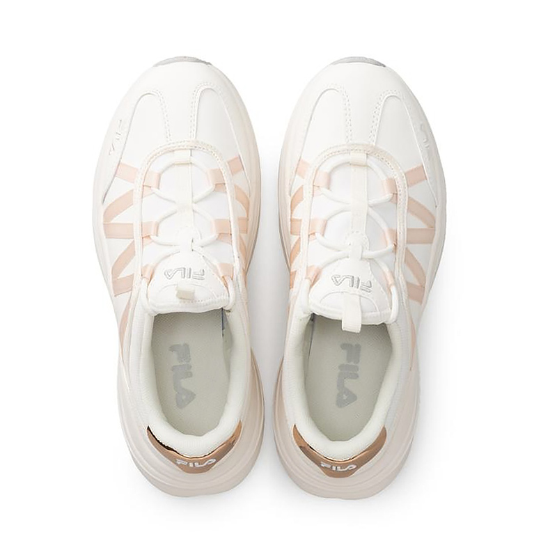 Sizing (W) Fila Wavy Day Flow Light Weiß Glatte Oberfläche Sneakers FS261OD03X050-100