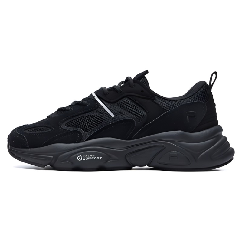 (W) FILA Wear-Resistant Running Shoes Black