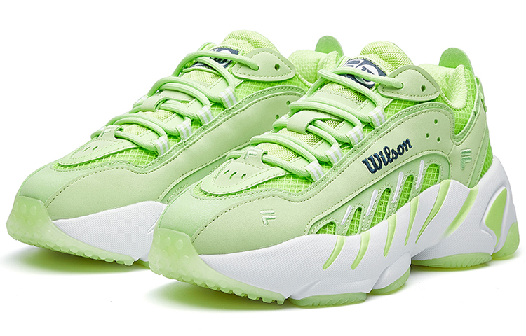 Order (W) FILA Wilson x Ade Crossover Tidak Licin Retro 'Hijau' Bernafas F12W031133FSG