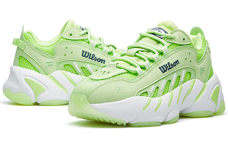 Lookbook (W) FILA Wilson x Ade Crossover Tidak Licin Retro 'Hijau' Bernafas F12W031133FSG