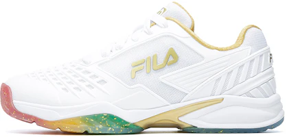 (Women) FILA Wilson X Fpf Sports Shoes White/Gold A12W032312FFW (Women) FILA Wilson X Fpf Sports Shoes White/Gold A12W032312FFW