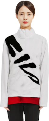 (W) FILA冬季拼色标志针织抓绒保暖夹克白色款 A11W141512F-WT Shop (W) FILA冬季拼色标志针织抓绒保暖夹克白色款 A11W141512F-WT