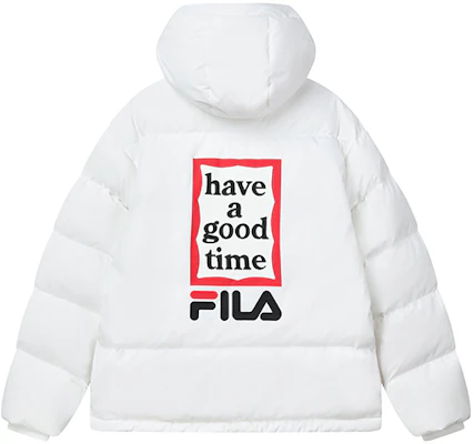 (W) FILA x Have a Good Time标志印花防风羽绒外套 - 白色 F11U149902F-WT Buy (W) FILA x Have a Good Time标志印花防风羽绒外套 - 白色 F11U149902F-WT