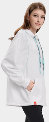 (W) FILA x MAGIC STICK Hoodie Longgar Rajut Putih Standar F11W339202F-WT Details for (W) FILA x MAGIC STICK Hoodie Longgar Rajut Putih Standar F11W339202F-WT