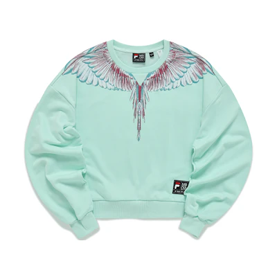 (Women) FILA Marcelo Burlon Green Graphic Pullover Sweatshirt T11W148202F-TQ