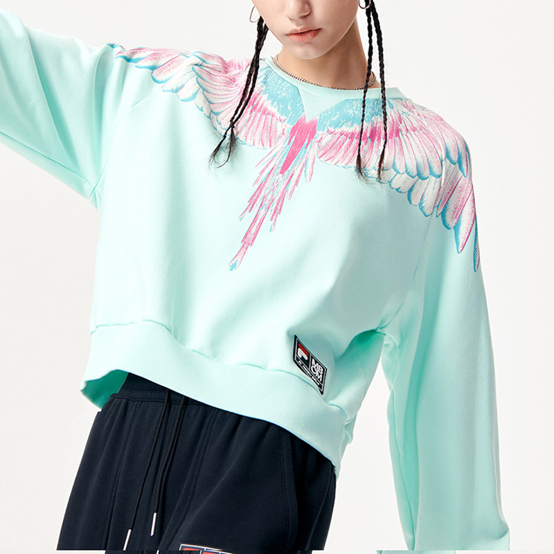 (Women) FILA Marcelo Burlon Green Graphic Pullover Sweatshirt T11W148202F-TQ 圖 4