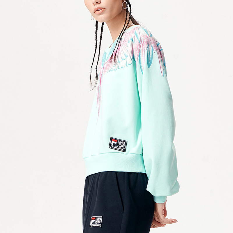 (Women) FILA Marcelo Burlon Green Graphic Pullover Sweatshirt T11W148202F-TQ 圖 6